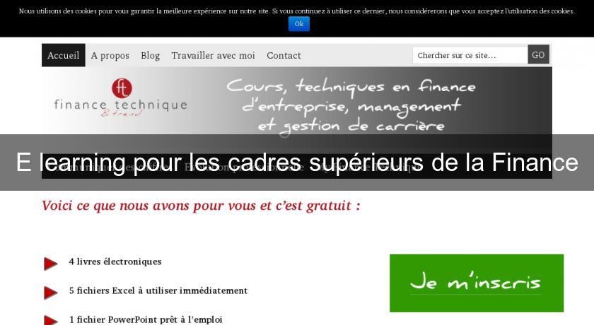 E learning pour les cadres supérieurs de la Finance E learning pour les cadres supérieurs de la Finance