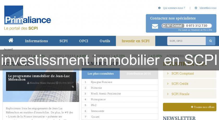 investissment immobilier en SCPI investissment immobilier en SCPI