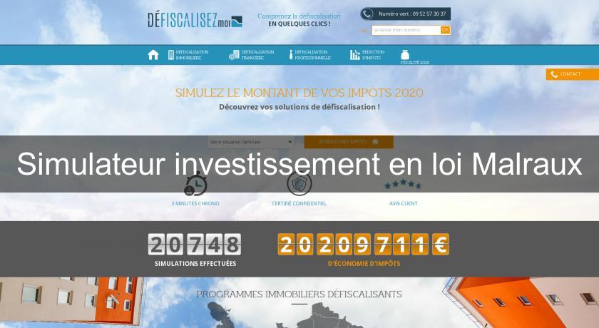 Simulateur investissement en loi Malraux Simulateur investissement en loi Malraux