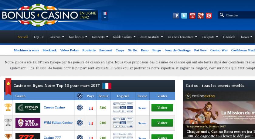 Les casinos et les offres de bonus Les casinos et les offres de bonus