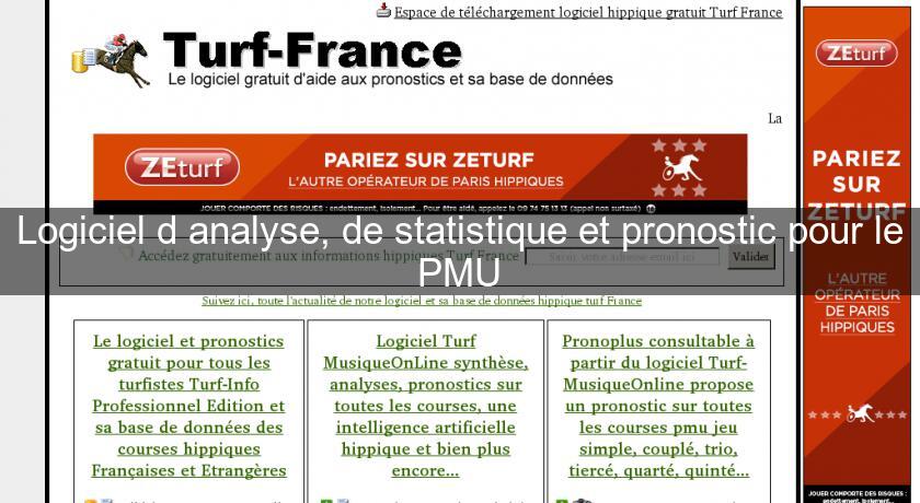 Logiciel d'analyse, de statistique et pronostic pour le PMU Logiciel d'analyse, de statistique et pronostic pour le PMU