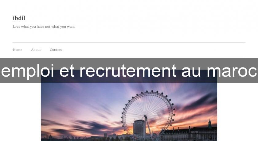 emploi et recrutement au maroc emploi et recrutement au maroc
