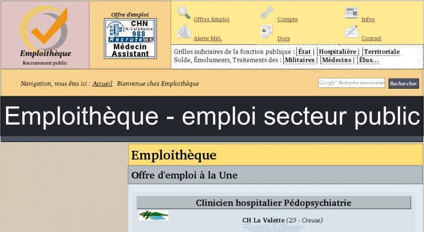 Emploithèque - emploi secteur public Emploithèque - emploi secteur public