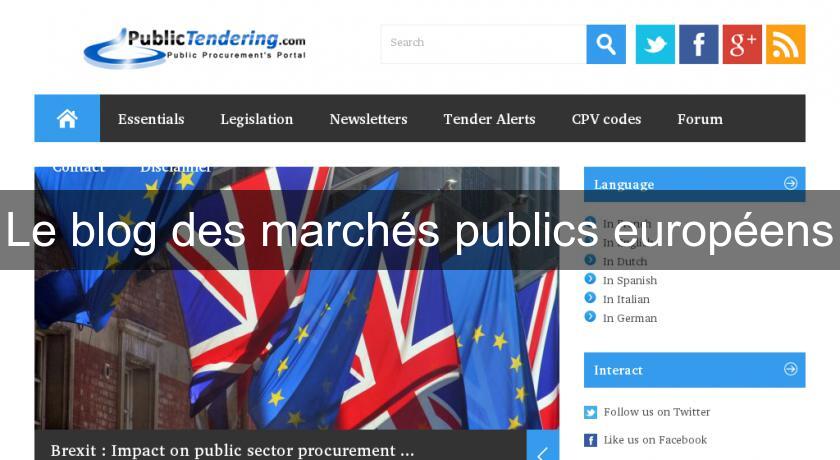Le blog des marchés publics européens Le blog des marchés publics européens