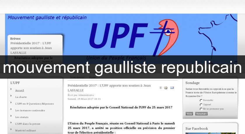 mouvement gaulliste republicain mouvement gaulliste republicain