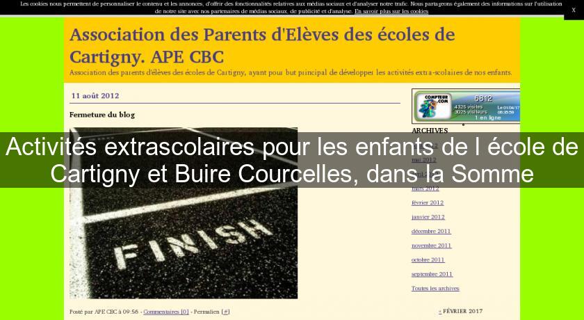Activités extrascolaires pour les enfants de l'école de Cartigny et Buire Courcelles, dans la Somme Activités extrascolaires pour les enfants de l'école de Cartigny et Buire Courcelles, dans la Somme