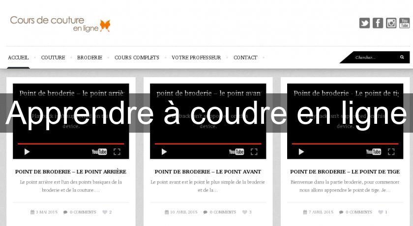 Apprendre à coudre en ligne Apprendre à coudre en ligne