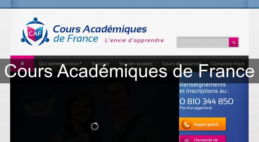 Cours Académiques de France Cours Académiques de France