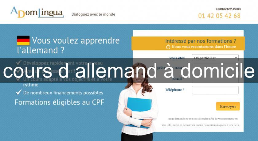 cours d'allemand à domicile cours d'allemand à domicile