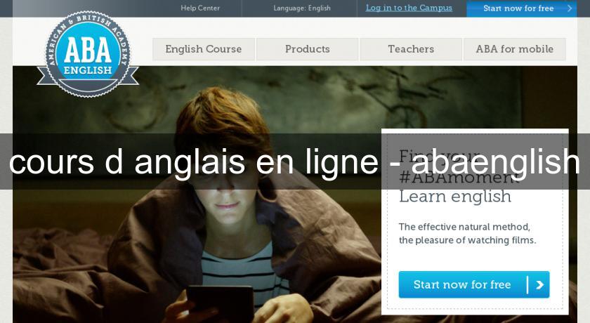 cours d'anglais en ligne - abaenglish cours d'anglais en ligne - abaenglish