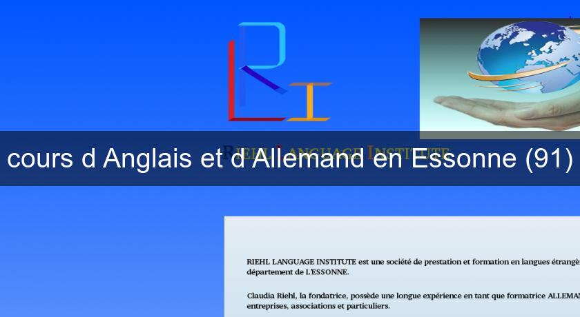 cours d'Anglais et d'Allemand en Essonne (91) cours d'Anglais et d'Allemand en Essonne (91)
