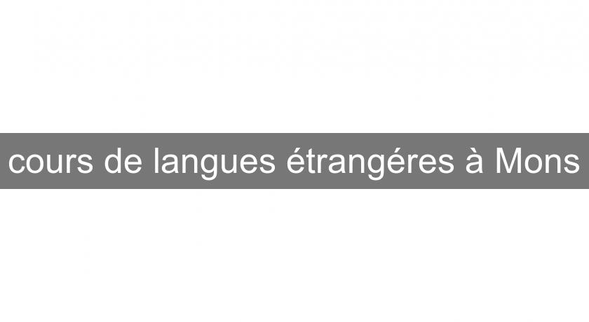 cours de langues étrangéres à Mons cours de langues étrangéres à Mons