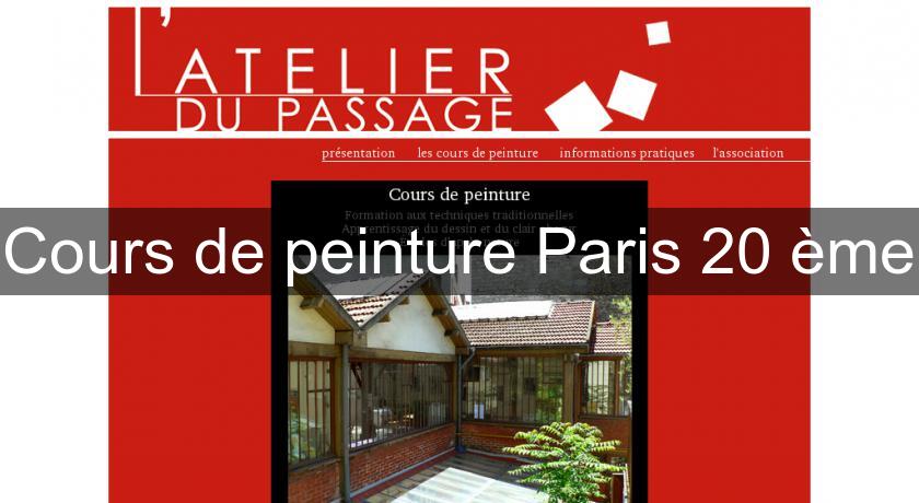 Cours de peinture Paris 20 ème Cours de peinture Paris 20 ème
