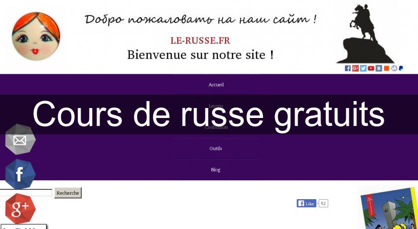 Cours de russe gratuits Cours de russe gratuits