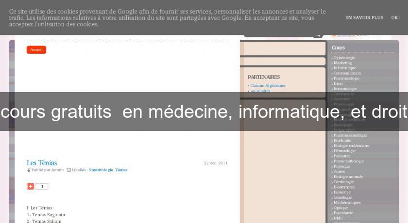 cours gratuits en médecine, informatique, et droit cours gratuits en médecine, informatique, et droit