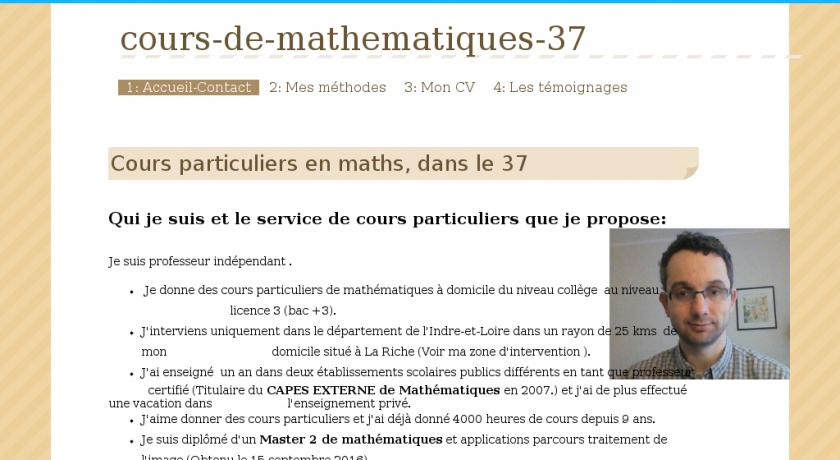 Cours particuliers de mathématiques dans le 37 Cours particuliers de mathématiques dans le 37