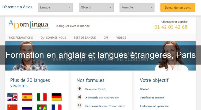 Formation en anglais et langues étrangères, Paris Formation en anglais et langues étrangères, Paris
