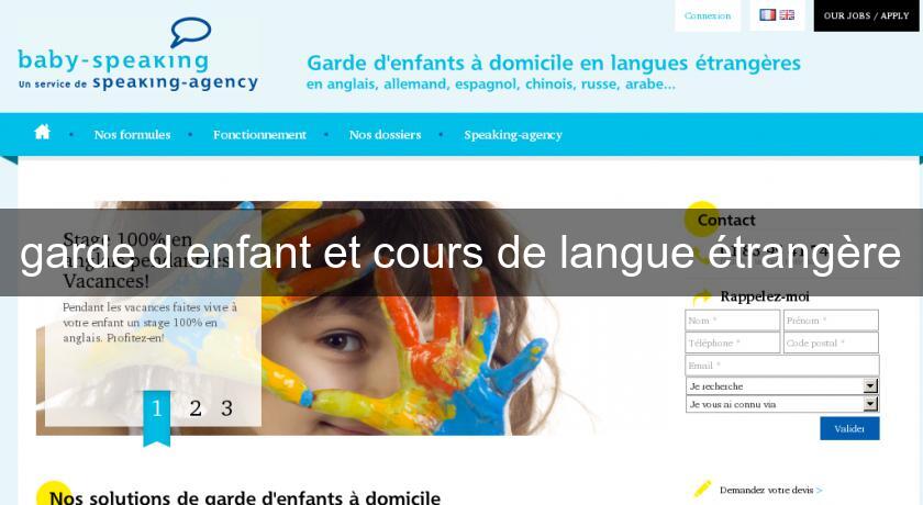 garde d'enfant et cours de langue étrangère garde d'enfant et cours de langue étrangère