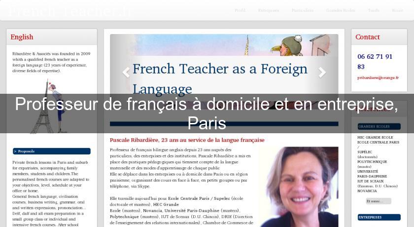 Professeur de français à domicile et en entreprise, Paris Professeur de français à domicile et en entreprise, Paris