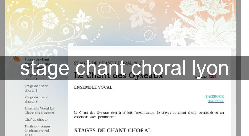 stage chant choral lyon stage chant choral lyon