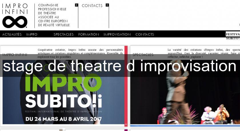 stage de theatre d'improvisation stage de theatre d'improvisation