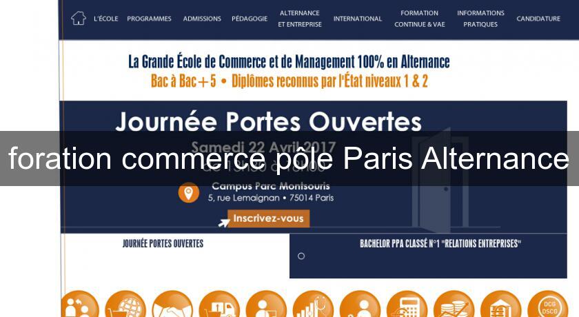 foration commerce pôle Paris Alternance foration commerce pôle Paris Alternance