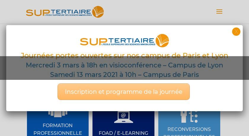 Formation supérieure en immobilier Formation supérieure en immobilier