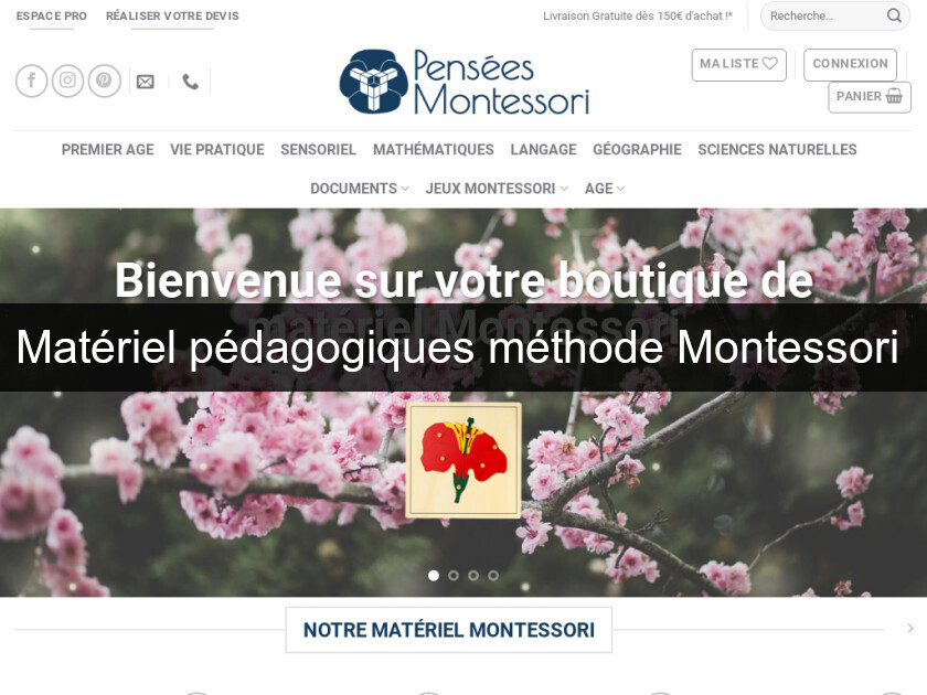 Matériel pédagogiques méthode Montessori Matériel pédagogiques méthode Montessori