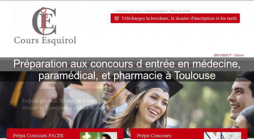 Préparation aux concours d'entrée en médecine, paramédical, et pharmacie à Toulouse Préparation aux concours d'entrée en médecine, paramédical, et pharmacie à Toulouse