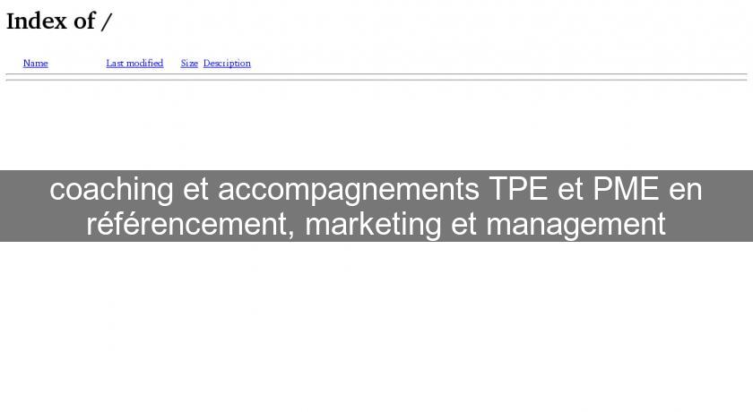 coaching et accompagnements TPE et PME en référencement, marketing et management coaching et accompagnements TPE et PME en référencement, marketing et management