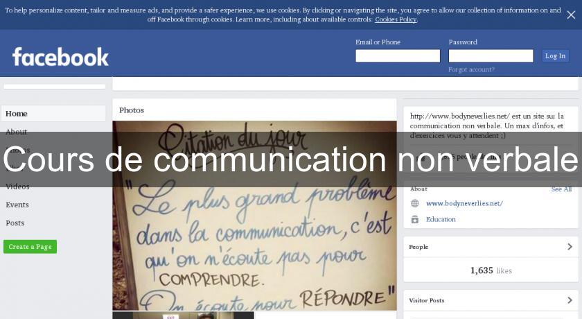 Cours de communication non verbale Cours de communication non verbale