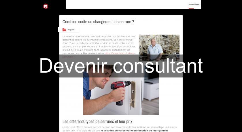 Devenir consultant Devenir consultant