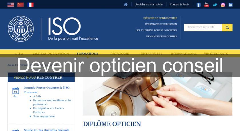 Devenir opticien conseil Devenir opticien conseil
