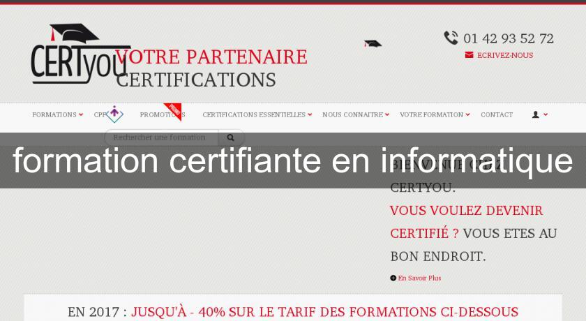 formation certifiante en informatique formation certifiante en informatique
