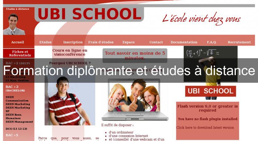 Formation diplômante et études à distance Formation diplômante et études à distance