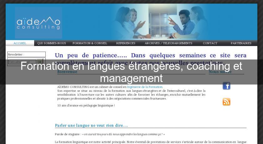 Formation en langues étrangères, coaching et management Formation en langues étrangères, coaching et management