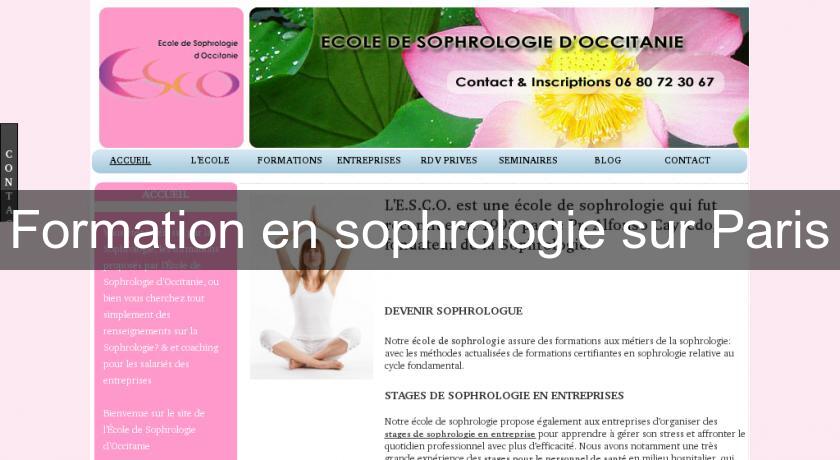 Formation en sophrologie sur Paris Formation en sophrologie sur Paris