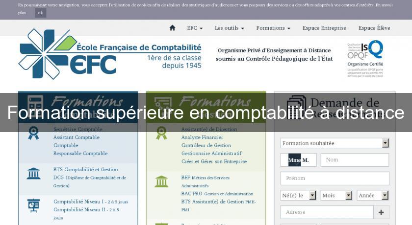 Formation supérieure en comptabilité à distance Formation supérieure en comptabilité à distance
