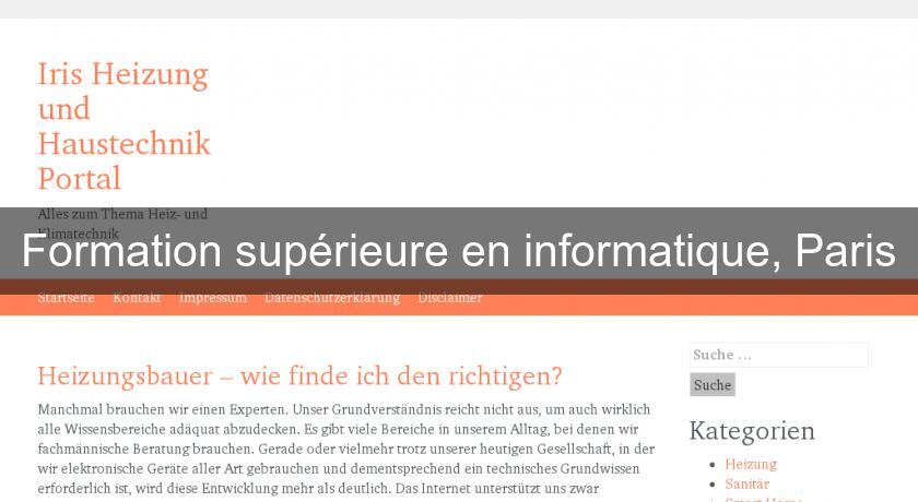 Formation supérieure en informatique, Paris Formation supérieure en informatique, Paris