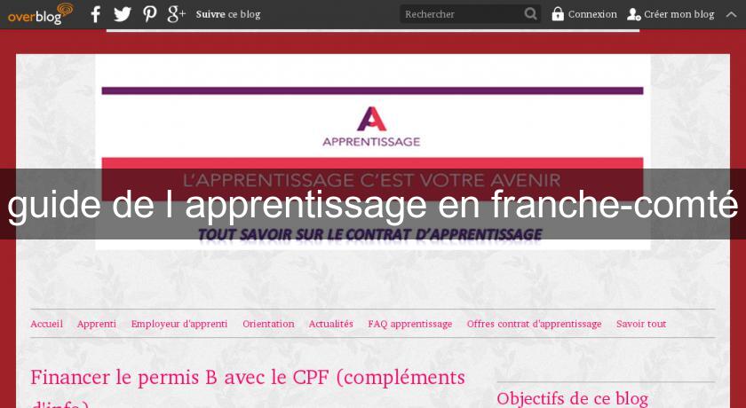 guide de l'apprentissage en franche-comté guide de l'apprentissage en franche-comté