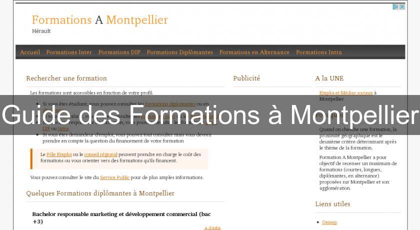 Guide des Formations à Montpellier Guide des Formations à Montpellier