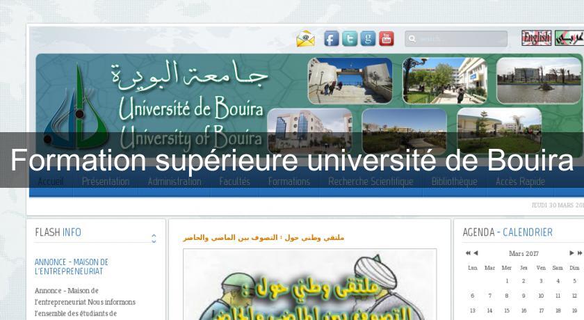 Formation supérieure université de Bouira Formation supérieure université de Bouira