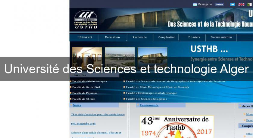 Université des Sciences et technologie Alger Université des Sciences et technologie Alger