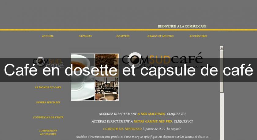 Café en dosette et capsule de café Café en dosette et capsule de café