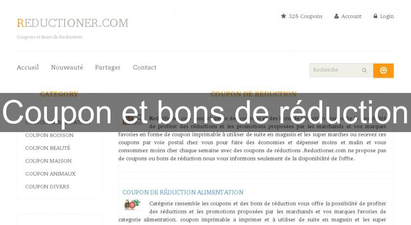 Coupon et bons de réduction Coupon et bons de réduction