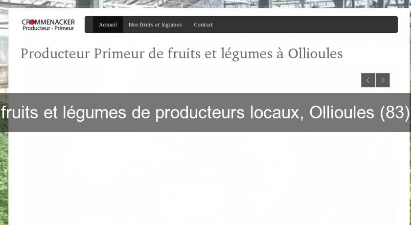 fruits et légumes de producteurs locaux, Ollioules (83) fruits et légumes de producteurs locaux, Ollioules (83)