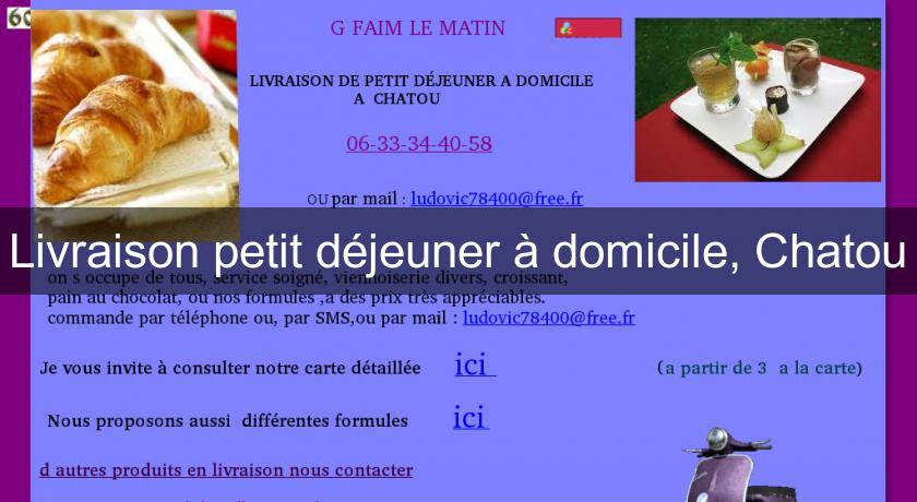 Livraison petit déjeuner à domicile, Chatou Livraison petit déjeuner à domicile, Chatou