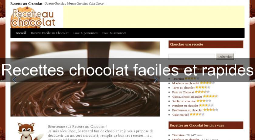 Recettes chocolat faciles et rapides Recettes chocolat faciles et rapides