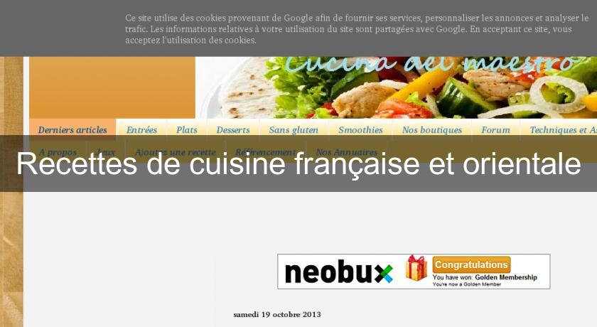 Recettes de cuisine française et orientale Recettes de cuisine française et orientale