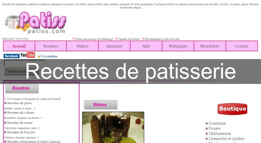 Recettes de patisserie Recettes de patisserie